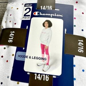 Champion Girl's 2 Piece Heavyweight Hoodie & Legging Active Set | 14/16 | NWT
